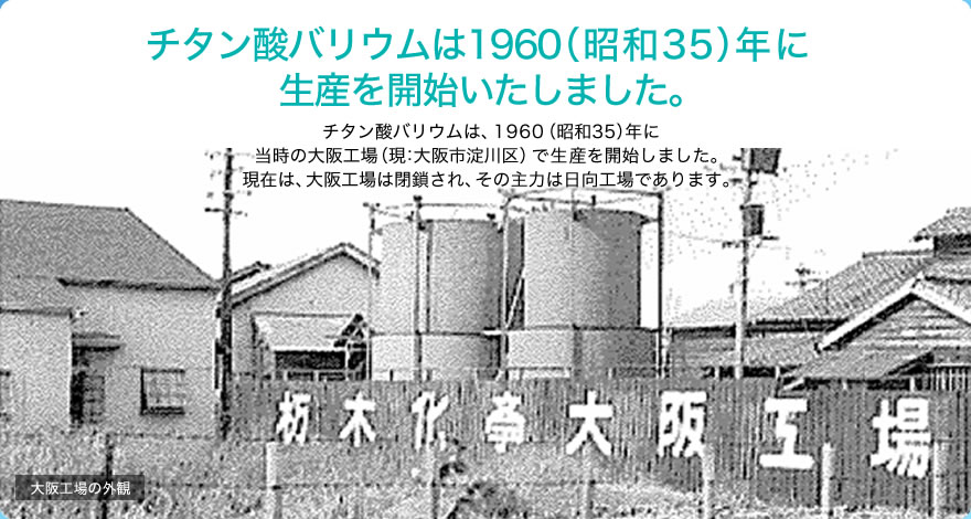 チタン酸バリウムは1960（昭和35）年に生産を開始いたしました。